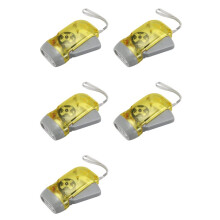 5X 3 LED Dynamo Wind Lanterna Torch Light Hand Press Manivela NR Camping
