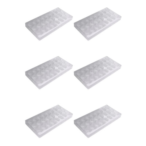 6X Shell Shape Hard Chocolate Mold 3D Sea Shell Polycarbonate Clear Ice Jelly Candy Mould