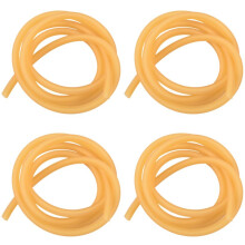 4X Natural Latex Rubber Band Tube Elastic 2x5mm Yellow Size:1M