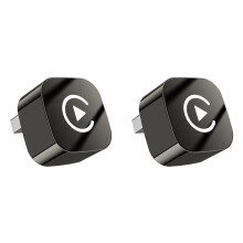 2X 2-i-1 Trådlös Carplay Android Auto AI-Box Usb-Bildongel WiFi för Trådbunden Carplay/Android Auto Bil