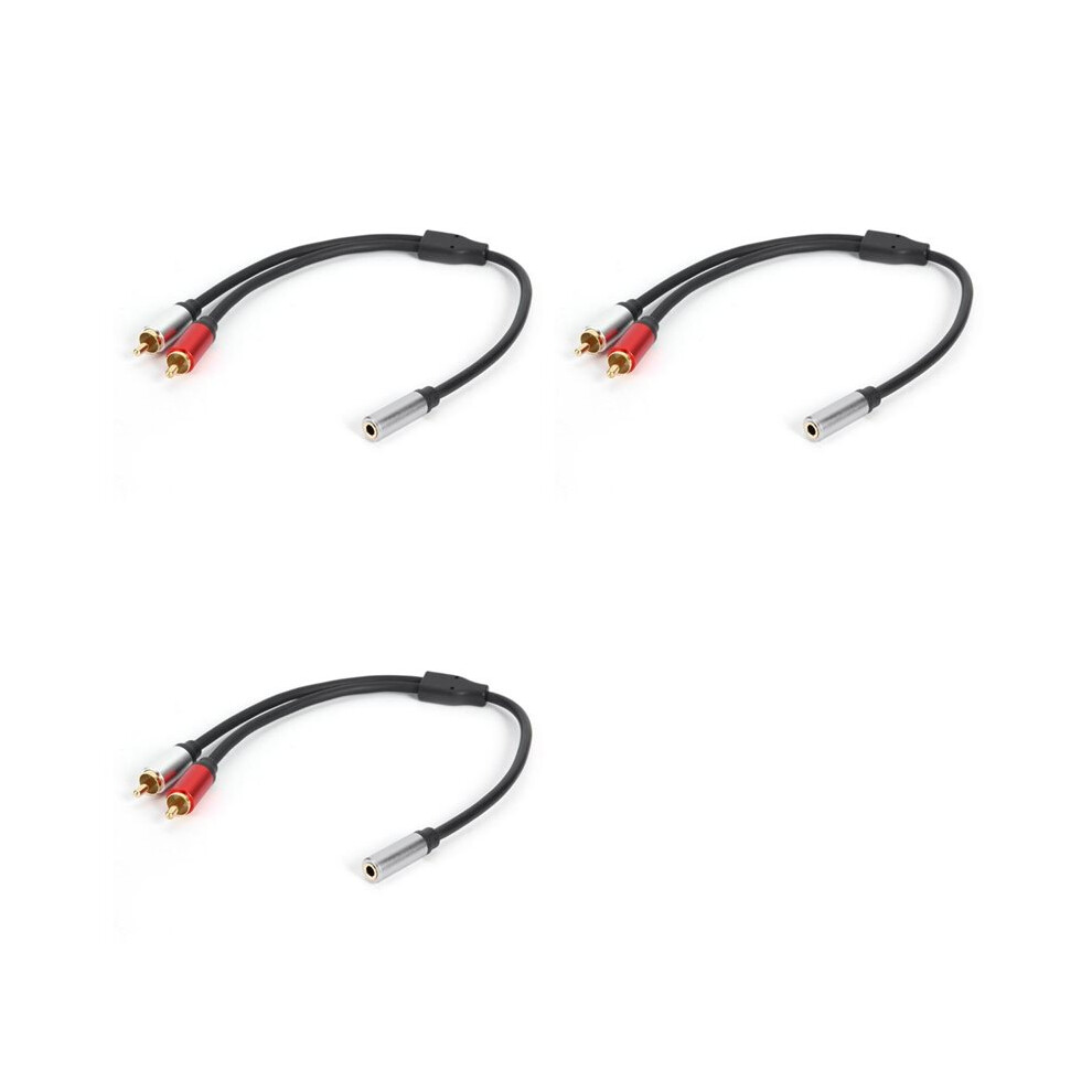 3X Rca Cable 2Rca Male To 3.5Mm Female Audio Aux Cable 3.5Mm Jack Rca Cable For Mp3 Phone Home Theater Dvd 2Rca Gold 6032819469499