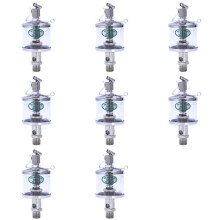 8X 50mL Engine Machine Lubricator Oil Gravity Drip Feed Oiler Clear+Silver