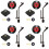 4X DIY Retro Mute Movement Record Wall Clock Movement Acryl Quartz Clock Movement Flower Needle 1