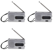 3X -Radio AM FM Batteriebetriebenes Tragbares Taschenradio AM FM-Radio Älterer Frequenzbereich Handradio