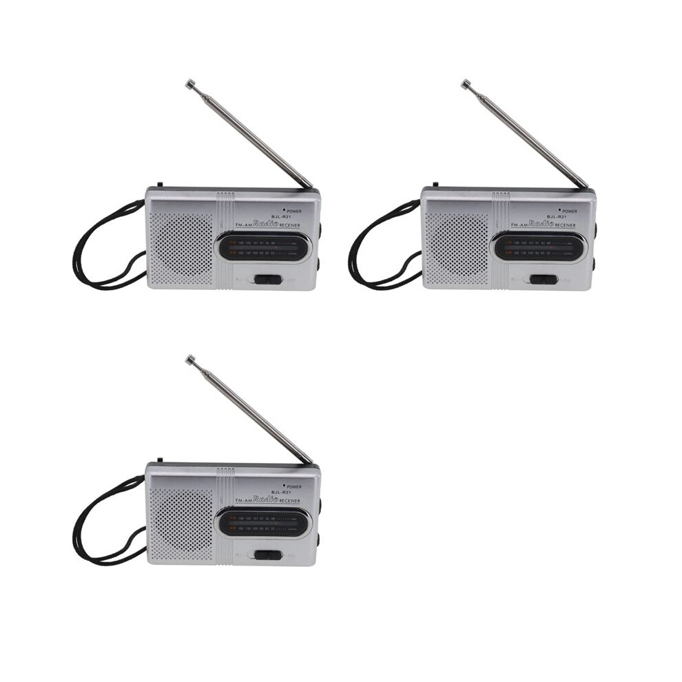 3X Radio Am Fm Battery Operated Portable Pocket Radio Am Fm Radio Elderly Frequency Range Handheld Radio 6032948586517
