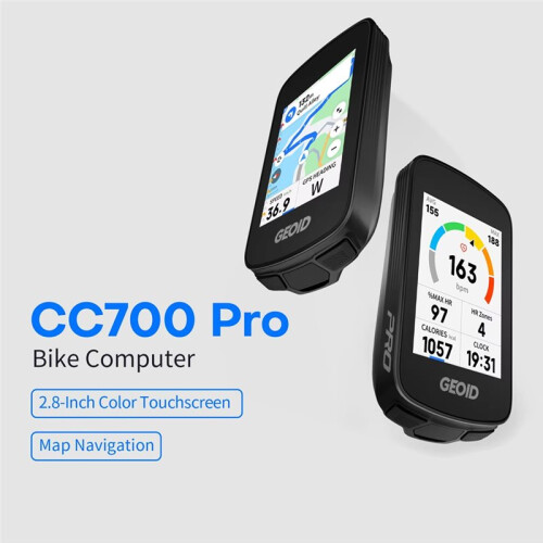 GEOID CC700 Pro Bicycle Computer GPS 2.8-Inch Touchscreen Bike Speedometer Global Map Navigation Cycling Odometer for Strava 1