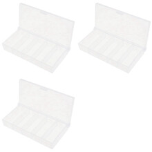 3X 5 Grids Plastic Organizer Box Clear Fishing Tackle Storage Box Jewelry Dividers Container Case