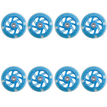 4Pair 120mm Children Scooter LED Lights Flashing Wheels with Bearings Front/Rear LED Flashing Scooter Wheels,
