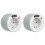 2X Timer Socket, Timer Digital Single  Rotating Countdown Timer 15 Minutes to 24 Hours with LED Digital EU Plug 2