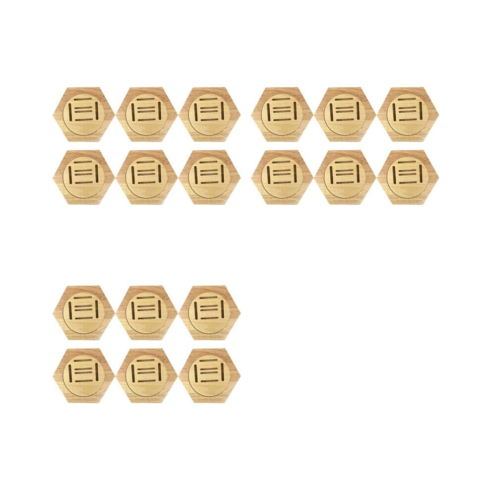 18X Simple Wooden Medal Rack Hexagonal Wall Medal Rack Decorative Wall Mount Bedroom And Living Room Medal Storage Rack 6032564936383