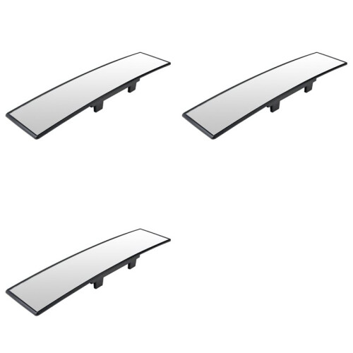 3X Espelhos Retrovisores de Carro, Clipe Interno Universal de 12 Polegadas no Espelho Retrovisor Panorâmico Espelho Retrovisor Amplo Angular