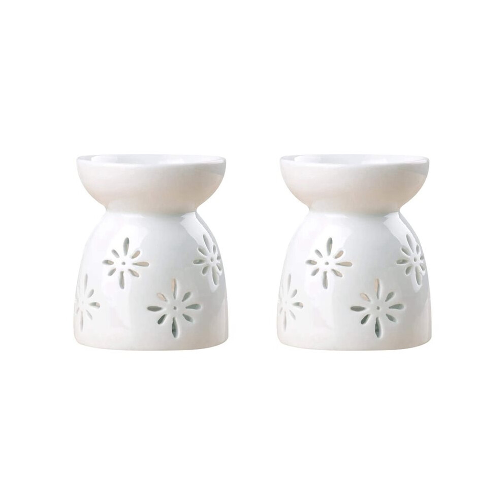 2X Ceramic Diffuser Candle Burner Ceramic Burning Essential Oils Diffusers Aromatic Lamp -Flower 6031893149877