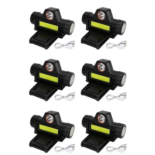 6X Rechargeable Welding Helmet Light Versatile Headlamp Flashlight with Mount Holder, Automatic Dimming,Strong Headlight