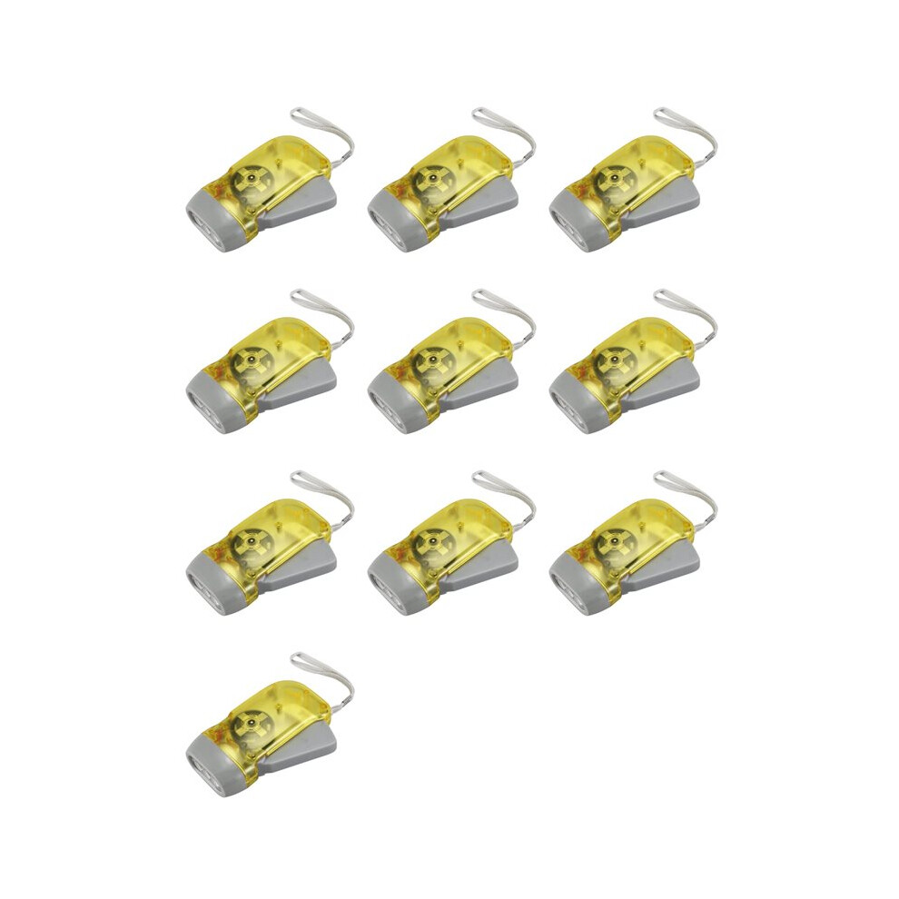 10X 3 Led Dynamo Wind Flashlight Torch Light Hand Press Crank Nr Camping 4711045259303