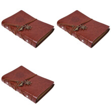 3X Retro Quaderni per Appunti di Ruolo Blocchetti per Appunti Diario Blocco Note Agenda Marrone Chiaro S