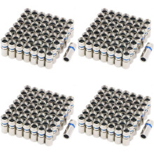 Prise D'Adaptateur Coaxial Coaxial à Connecteur RG6 F de Compression pour Télévision par Satellite et par Câble (Paquet de 200)