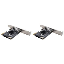 2X VL805 Motherboard Adapter 5Gbps Type E USB 3.1 Front Panel Female & USB 2.0 to PCI-E 1X Express Card