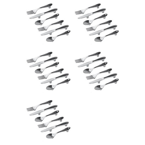30 PCS Knife Spoon Fork Kitchen Cabinet Closet Drawer Pull Handles Knobs 3-Inch Center to Center (Silver) 1