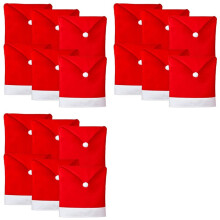 18 St Julstolsöverdrag Tomteluva Stolöverdrag för Matsalen Juldekorationer Röd