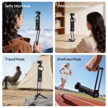 MA66 Magnetic Quick Release Tripod for Pocket 3 Foldable Selfie Stick Handle Tripod with Hidden Hook for Travel