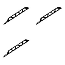 3X Lame de Scie Alternative Carbure Carbure de Tungstène pour Couper le Béton Poreux, le Fibrociment, la Brique 455 mm/17,9 Pouces