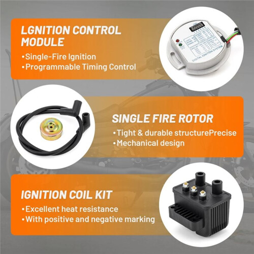 NEW 53-660 Ultima Single Fire Programmable Ignition Kit for -Davidson  Twin Evo 53-644 2