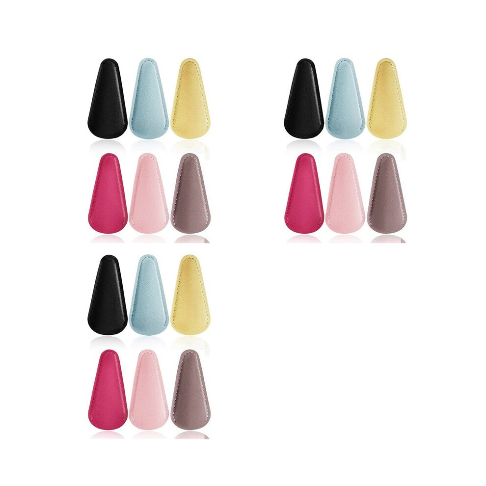 Scissors Sheath Safety Leather Scissors Cover Protector Sewing Scissor Sheath(18 Pcs Colorful) 6031873640479