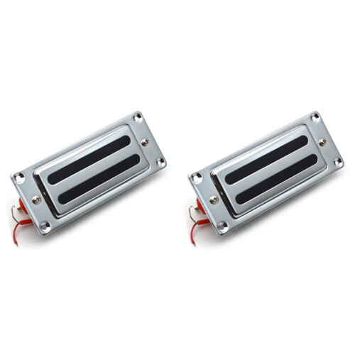 2X 2  68X29MM  Elgitarr Humbucker Pickup med Metallram för LP Gitarr Krom, Hals