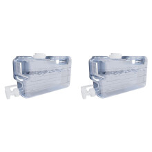 2X 1.1 Gallon Refrigerator Water Dispensers Bottle with Faucet, Spigot & 58mm Screw Cap Fridge Beverage Drink Dispenser