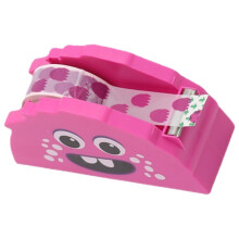 Cute Cartoon Tape Dispenser for Desk with Sharp Cutter, Compact Durable Design for Office and School