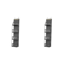 2X Multifunctionele Hangtas Kan Achter de Deur Worden Gehangen Multilayer Opbergartikelen Sorteer Opberg Hangtas Grijs
