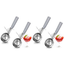 4 Stück 4oz Keksportionierer Eisportionierer mit Auslöser Portionsschaufel Edelstahl Zur Portionskontrolle