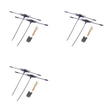 3X XR4 Gemini-X Dual Band ELRS Receiver 2.4GHZ/SUB-G 900MHZ RX with T-Type Antenna for RC FPV Drones Parts