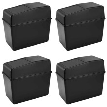 4X Poubelle de Voiture avec Couvercle Organisateur de Poubelle pour Véhicule Poubelle pour Auto, Intérieur de Voiture à la Maison Noir