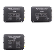 3X 100A 24V to 12V Car Power Converter Electric Converter with Temperature Control for Cart Club Car Truck Bus