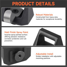 4PCS Hooks Heavy Duty Steel L Track Cleat Hooks for 2024+ Bed Rail & Enclosed Trailer Accessories