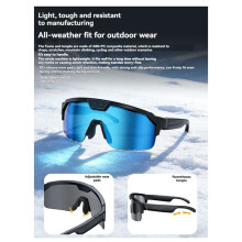WIFI Cycling Ski Goggle Sunglasses HD 8MP Video Action Camera Sunglasses Windproof Sports Glasses Recording B