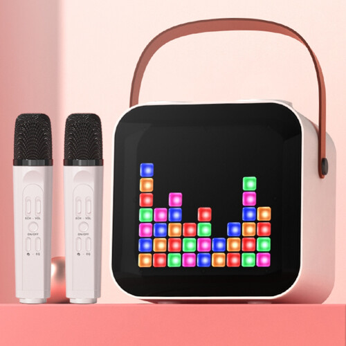 Draagbare Karaoke-Luidspreker met Kleurenscherm en , Inclusief Microfoon 1