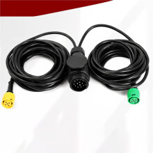Cable de Luz de Remolque de 5 M con Conector de 13 Pines y 2 Conectores de 5 Pines. Arnés de Cableado para Luces Traseras de Remolque.