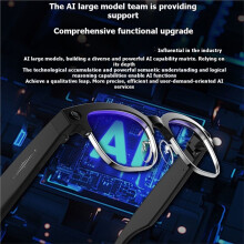 AI Smarta Glasögon med 4K 8MP HD Kamera Video 1080P 100+ Språk Översättning WiFi Sogllasögon Samtal Musik B
