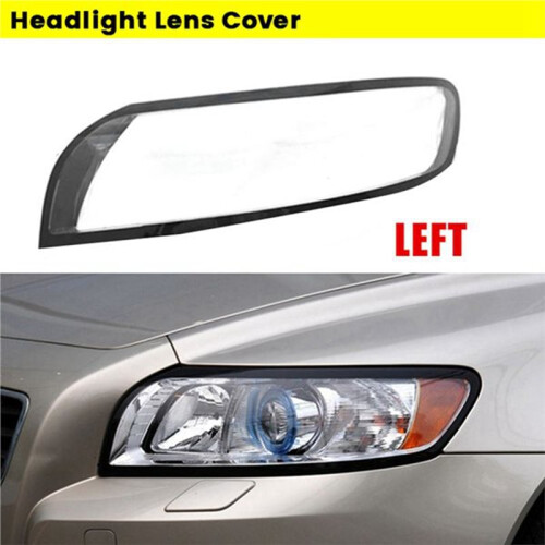 1Pair Car Headlight Lens Cover Headlamp Shell Lampshade for  S40 2007-2012  Light Transparent Replacement Shell 2