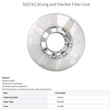 500Metes/Lot FTTH Indoor G657A2 1Core SM Simplex Invisible Fiber Optical Drop Cable Transparent Patch Cord 1310nm/1550nm
