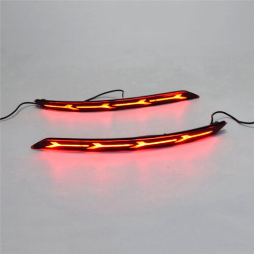 Rear Bumper Reflector Light for   2016-2018 Tail Light Brake Light Turn Signal Light, 3 Functions 2