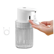 Distributeur de Savon Mousse Automatique Rechargeable de 300 Ml, Sans Contact, pour Salle de Bain et Cuisine A