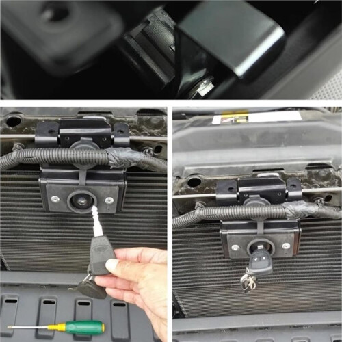 Front Engine Compartment Hood Anti-Theft Lock Catch with 2 Keys for   JK 2007-2017