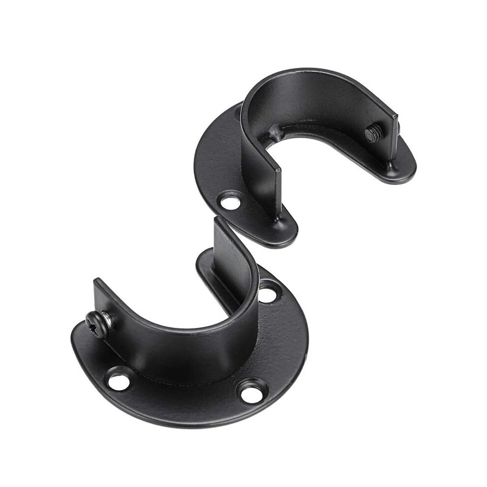 4Pcs Closet Rod Brackets Support Flange Holders With Screws U Shaped Wardrobe Bracket Pole Socket End Caps For 32Mm Rods 6032299845523