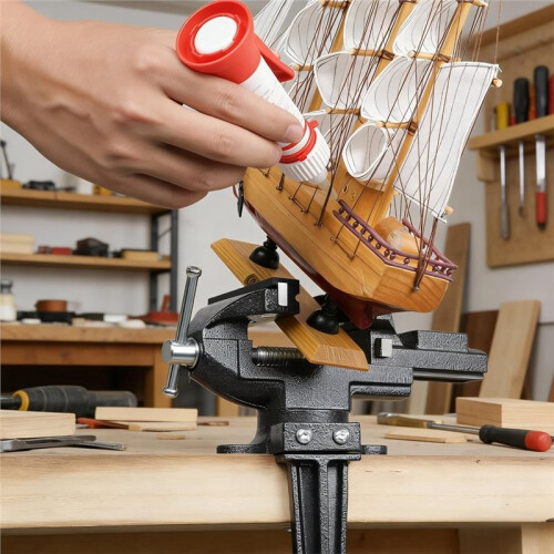 Table Vise Jaw Width Bench Vise 360 Rotating Clamp- Work Vise with Soft Multifunction  for Woodworking DIY 2