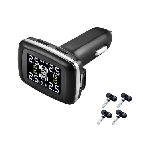 Bil TPMS Däcktrycksövervakningssystem Larm Tändare Display Bilsäkerhetssensor Dekoration Tillbehör 1