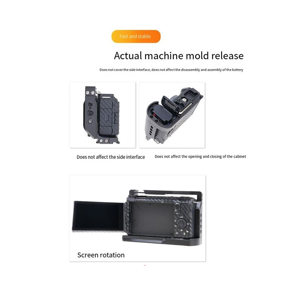For Zv-E10 Ii Alloy Rabbit Cage Rig Handle Stabilizer Ergonomic Handgrip Tripod Mount Set Black 6033286490023