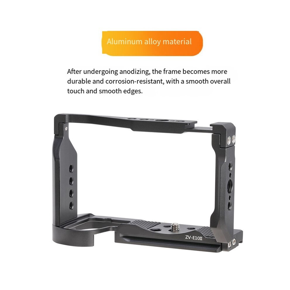 For Zv-E10 Ii Alloy Rabbit Cage Rig Handle Stabilizer Ergonomic Handgrip Tripod Mount Set Black 4711327796458
